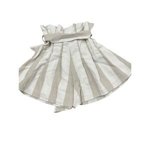 Selfie Leslie Tan White Paperbag Shorts Size S